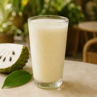 Nuvem Tropical - suco de graviola cremoso preparado com polpa