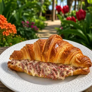 Croissant de Carne Seca e Requeijão Cremoso